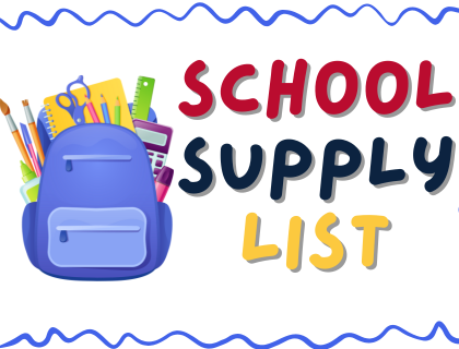  School Supply List
